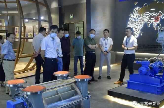 董事长、总经理陈迪，党委副书记黎宇明陪同调研组一行参观海口逸凡企业文化与发展有限公司展览室